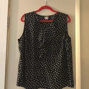 B-8 Chico’s sleeveless polka dot top